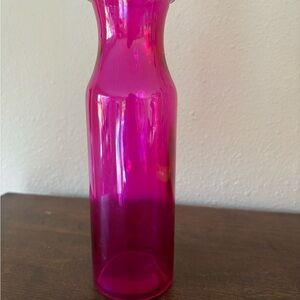 Vibrant Pink Glass Vase